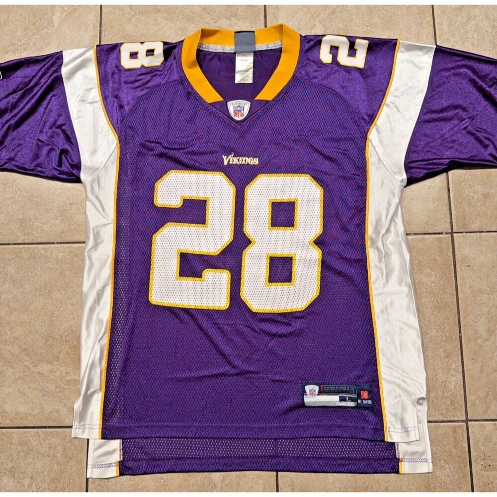 Minnesota Vikings Adrian Peterson Jersey Mens Large Reebok NFL Players Equipment